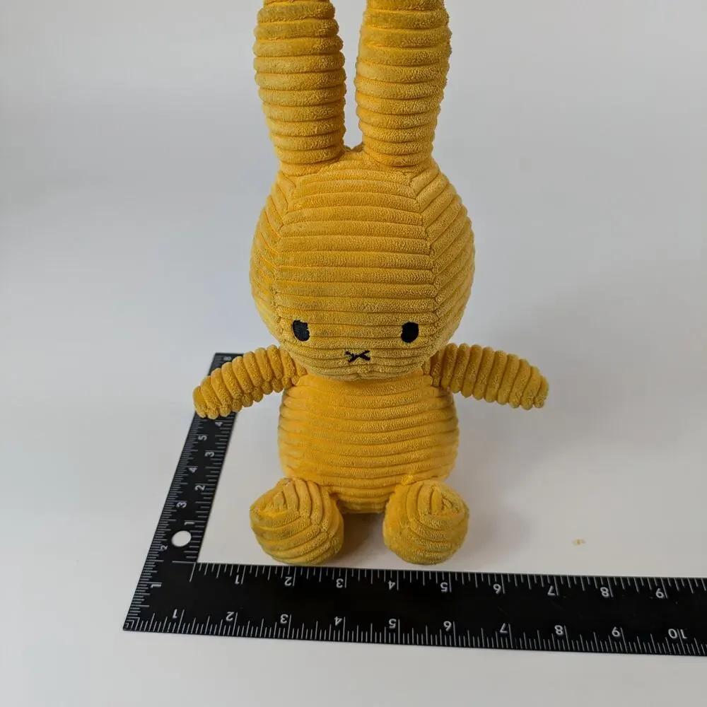 Miffy Corduroy Stuffed Bunny Buttercream Rabbit Plush Nijntje Official Yellow - Picture 9 of 13
